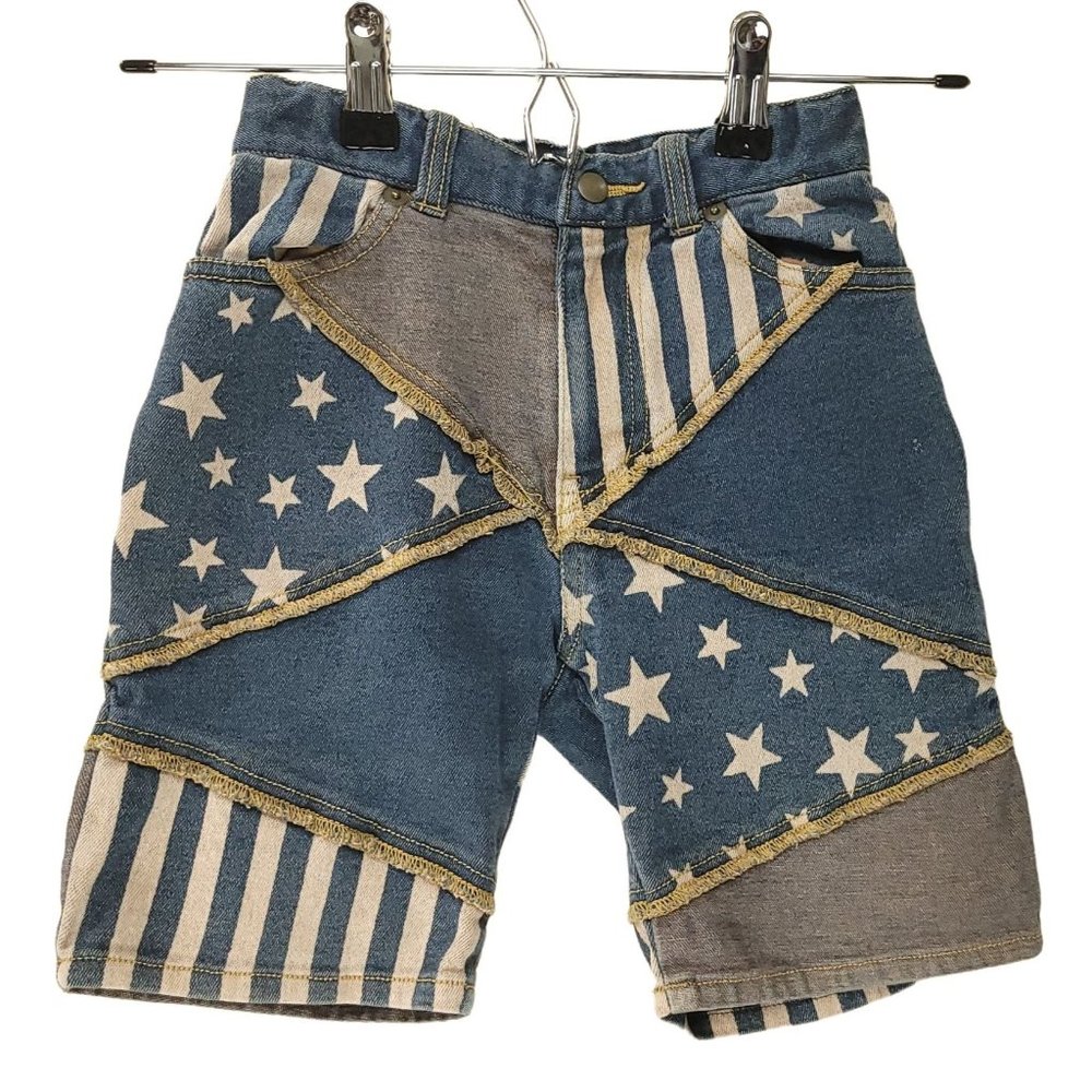 Stars and Stripes Jean Denim Shorts - 5/6